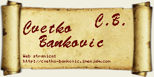 Cvetko Banković vizit kartica